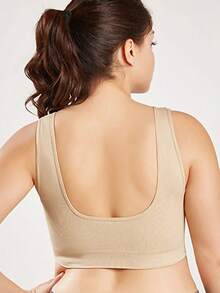 5pcs/Set Plus Size Seamless Sports Bras, Minimalist Design For Casual Everyday Wear, 5 Colors - Nhiều màu - Xem 2