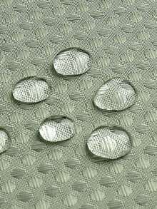 1pc Waffle Textured Bathroom Shower Curtain, Waterproof Fabric Shower Divider, Dry & Wet Separation, With Plastic Hooks, Waterproof Material Christmas Decor