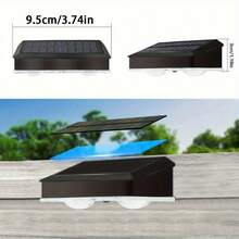 4 Packs Solar Fence Lights, Multicolor Garden Wall Light, Outdoor Yard Landscape Villa Corridor Decorative Lighting For Halloween Christmas, Thanksgiving, Smart Sensor Illumination For Home And Garden