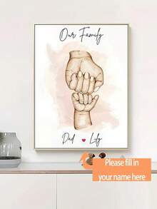 1 件无框定制姓氏海报，个性化家庭成员手球艺术帆布海报，心形印刷，家居装饰，现代墙面装饰，卧室和客厅时尚墙面装饰理想礼物，家庭礼物，表达爱意，情人节，情人节装饰 - 彩色 - 查看 26