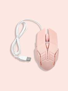 夜光有線鼠標,電腦鼠標 - 粉色 - 查看 6