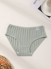 9条装女士纯棉内裤，性感低腰纯色三角裤，罗纹柔软弹力舒适内衣，适合日常穿着、运动、瑜伽和贴身穿着。 - 彩色 - 查看 3