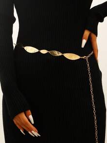 1 chiếc dây thắt lưng nữ, dây thắt lưng cô dâu, vòng tròn hình học phong cách Bohemian sáng bóng thanh lịch, họa tiết rỗng, ghép hình trái tim, dây thắt lưng tròn dập nổi, phù hợp cho váy, đầm, đám cưới, tiệc tùng, kỳ nghỉ, lễ hội, mùa thu/mọi mùa, Giáng sinh, năm mới, quà tặng. - Vàng - Xem 11