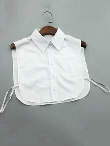 1 件女士大翻领雪纺假领，白色配饰女士 - 白色 - 查看 12