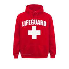 Funny Lifeguard Sweater Men Homme Cotton Women 2021 Red Lifeguarding Unisex Uniform Gift Oversized Streetwear - 如圖所示 - 查看 1
