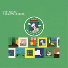 Pegatinas decorativas de estilo coreano lindo, pegatinas de planificador básicas de colores vibrantes con dibujos a mano de dibujos animados, adecuadas para diarios, planificadores, scrapbooking