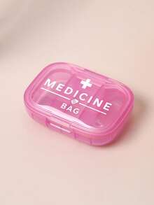 Medical Kit With Printed Cross And Letters' Medicane ',Portable And Minimalist Pill Organizer Medication Storage Box With 3 Compartments For Home And Travel Portable Travel Mini Pill Case Waterproof Moisture-Proof Pill Storage Container Suitable For Storing Medication Rings And Other Small Itemsl,