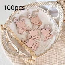 Rose Gold Custom Acrylic Mirror Tags, Teddy Bear Party Gift Tag, Teddy Bear Baby Shower Favor Tags, Birthday Gift Tags, Thank You Gift Tag - Rose Gold - View 15