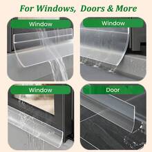 1M Transparent Window Edge Rainproof Blocking Bar Balcony Sill Water Guide Bar Waterproof Windproof Sealing Strip Flashing Board