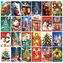 Christmas-Themed Cards - Decorative Background Cards, Gift Greeting Cards, Postcards & Message Cards