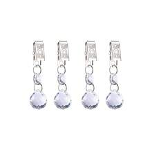 4个/8个/10个装桌布夹，水晶玻璃配重，装饰性透明窗帘配重，带不锈钢夹子，适用于家庭用餐、厨房/餐厅/家居/花园装饰 - 彩色 - 查看 13