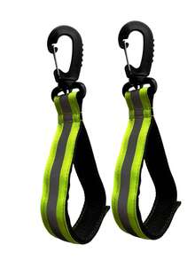 2 Stücke Handschuhe mit reflektierendem Rand und Sicherheitsgurt mit Drehverschluss