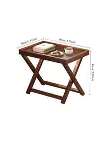 可折叠边桌，客厅沙发小咖啡桌，床头柜，便携式设计，适合室内、庭院、露营，节省空间的客厅、阳台、露台家具 - 彩色 - 查看 3