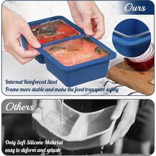2 - Pack Nonstick Silicone 3  Freezer Mold, 1 - Cup Large Sauce Cube Tray With Plastic Lid, Stackable Freezing Maker Meal Prep Food Storage Container, Dishwasher - 2-Súp - Xem 6