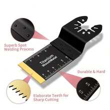 Titanium Alloy Multi-Tool Blade Kit, Suitable For Wood, Plastic, Metal Oscillating Tool Blades, Quick Release Oscillating Saw Blades, Fit All Models - Multicolor - View 7