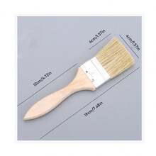 Dust Removal Paint Brush, Bristle Barbecue Brush, Thickening, Lengthening, Bristle Brush, Ash Sweeping Marine Brush. Wooden Handle Paint Brush, Pig Hair Brown Brush To Barbecue Soft Hair, Clean Household Glue Brush, Lengthen And Thicken For Industrial Use, Suitable For Painting, Dyeing, Painting, Bonding And Using Gypsum Powder. One Inch. 2 Inches. Three Inches,