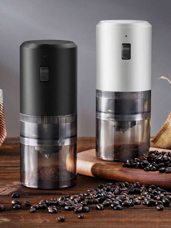 1 Stück tragbarer elektrischer Kaffeemühle - automatisch, kompakte Heim-Kaffeebohnenmühle, wiederaufladbare Lithium-Batterie, USB-Aufladung, ideal für den täglichen Kaffeegenuss, Kaffeemühle | Moderne Kaffee-Ausstattung | langanhaltend Kunststoffmahlwerk
