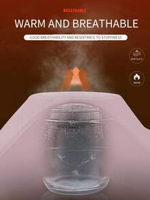 Bộ đồ lót giữ nhiệt bằng vải nỉ cho nữ, lớp lót thoải mái, quần bó ấm áp cho các hoạt động ngoài trời, trượt tuyết, áo dài tay cổ tròn và quần, trang phục yoga mùa đông. - Màu Hồng baby - Xem 4