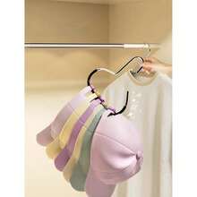 4 cabideiros de plástico que economizam espaço - organizador portátil para pendurar com 4 ganchos para bonés de beisebol, leve e durável, adequado para dormitórios, armários e organização doméstica, organizador minimalista com estrutura de liga de aço, organizador de armazenamento pendurado