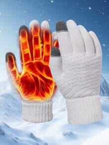 Damen Winter Outdoor Touchscreen Handschuhe, warme, verstärkte Fleece-Finger-Handschuhe zum Autofahren, Radfahren, bei Kälte, für Paare, Mode, vielseitig einsetzbar, für Feiertage, Dates, Schreiben, Büro, hochwertig