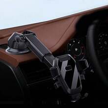 1 Peça Suporte de Celular para Carro com Ventosa, Suporte de Celular para Carro com Ventosa, Suporte de Smartphone Móvel, Suporte de Tablet para Painel e Para-brisa, Braço Ajustável, Fácil Instalação