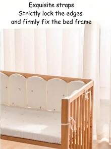 3-Sided Baby Crib Bumper Soft Padded, Children's Splicing Bed High Guard Rail Anti-Collision Anti-Fall Bed Fence, Protects Baby's Head And Body, Infant Bed Rail And Bumper Fabric Cover, Baby Crib Accessories, Nursery Decor, Gift For Boys And Girls - Three-sided Bed Surround - View 11
