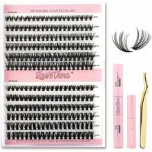 Kit De Extensión De Pestañas DIY Todo En 1, Mezcla 30D 40D Con Unión Y Sellado De Pestañas De Sujeción Fuerte, herramienta para quitar pestañas, Pinzas De Pestañas En Racimo - 1 - Ver 1