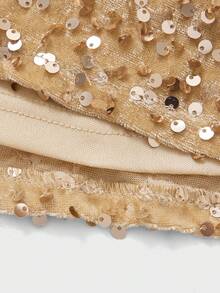 Sedessea 优雅浪漫迷人闪亮派对礼服，舞会礼服 - 黃色 - 查看 11