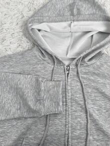 Women's Two Pieces Tracksuit - Zip-Up Hoodie With Pockets + Elastic Waist Sweatpants, Comfortable Loungewear Set