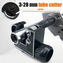 1pc Pipe Cutting Tools | Heavy Duty Ratchet Tube Cutter - 3-28mm To 1/4" - 7/8" Adjustable Pipe Cutter For Copper, Aluminum, Steel, Stainless Steel, PPR & PE Pipes | DIY Projects & Industrial Pipe Cutting,Multi-Functional Professional Plumbing Tool For HVAC - Multicolor - View 2
