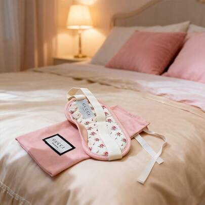 Gucci Damen Rosa Schlafmaske für Reisen und Nickerchen