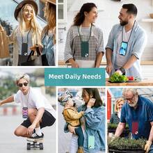 Meloenvias Funda Carcasa compatible con Xiaomi Redmi A5 con Cuerda Colgante, Collar con Cordón para Colgar y evitar caidas, Antigolpes con Correa, Alta Calidad, Color Negro Morado Rojo - Negro - Ver 3