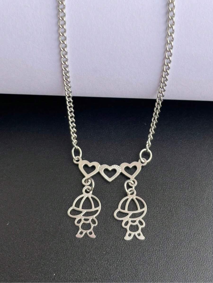 Women Pendant Necklaces - 2 Children Boys - View 1