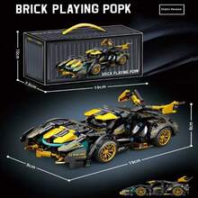 800+ Pcs Cyberpunk 911 Starry Sky Racing Car Building Blocks Toy Model, Birthday Gift - Christmas Gift - Perfect Gift