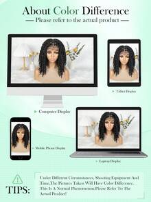 200% Density Handmade Braided Lace Front Wig, Beautiful & Stunning Bohemian Braided Hairstyle, Ideal For Everyday Wear - Multicolor - View 11