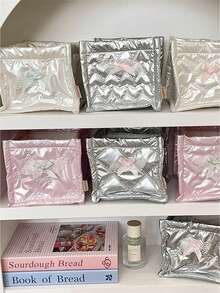 This Adorable Pink 3D Ribbon Or Heart-Shaped Storage Basket Is The Perfect Choice For Christmas And Holiday Decor. It Is Designed To Reduce Desktop Clutter And Is Waterproof, Making It Great For Storing Cosmetics, Organizing Makeup Brushes And Skincare Products, While Also Serving As A Beautiful Desktop Decoration. Additionally, It Can Be Used As A Cosmetic Organizer, Plastic Basket, Toy Basket, Home Decor, And Room Or Bedroom Decor, Making It An Excellent Gift For Friends And Family. - Multicolor - View 4