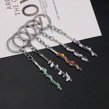 1 件动漫日本刀剑武器钥匙扣金属珐琅别针背包配件礼物送给粉丝 - 彩色 - 查看 8
