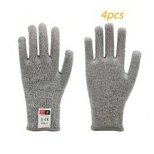 2-Pair/4-Pair Pack 2025 Latest CE Certified EN388 Standard Cut Resistant Gloves, Level 5 Cut Protection, Grade A Cut Index, Highest Grade D Abrasion Resistance, Reinforced Palm, Anti-Slip, Oil-Resistant, Puncture-Proof, Breathable Mesh Knit Design, Flexible Fit, Unisex Industrial Safety Cut Protection Gloves