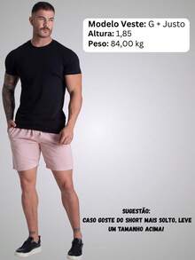 Men's Shorts Premium Twill Fabric Bermuda Comfort Denim TROPEZ - Rosa Pálido - Ver 7