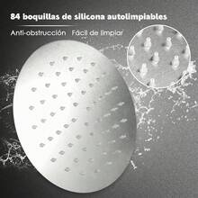COMVIDA Cabeza de Ducha de Lluvia de Alta Presión, Regadera Cuadrada de Acero Inoxidable de 8 Pulgadas, Cabezal de Ducha de Lluvia Ultrafina con Montaje Fijo para Baño, Cromo Espejo, CV-50018 - Níquel Cepillado - Ver 6