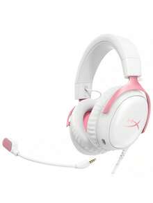 HyperX Tai nghe chơi game có dây Cloud III với mic 10mm siêu rõ nét và khả năng khử tiếng ồn, củ loa 53mm góc cạnh, công nghệ DTS Memory Foam, khung nhôm bền chắc. - Hồng - Xem 5