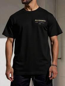 Men's T-Shirt Graphic Letrar All Saints Academia Street - 黑色 - 查看 4