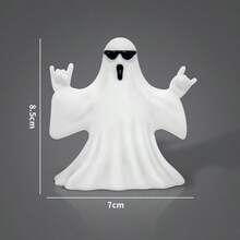 Cute Ghost Halloween Element White Desk Pen Holder, Creative Desk Decor, Office/Living Room/Dining Table Decorative Accessory [Some Details Like Eyes May Be In Random Shapes/Styles]