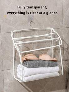 1 件防水浴室悬挂式收纳袋，壁挂式淋浴衣物收纳袋 - 彩色 - 查看 4