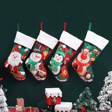 Nuevos adornos navideños, suministros para fiestas, calcetines navideños colgantes, decoración para chimenea, decoración para el hogar y exhibición de ventanas, adecuados para decoración de fiestas de Navidad y Año Nuevo, adornos colgantes, calcetines de regalo de Navidad