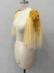 1 对黑色翼形铆钉薄纱肩章深色新娘配饰，30 厘米女士秋装 - 彩色 - 查看 20