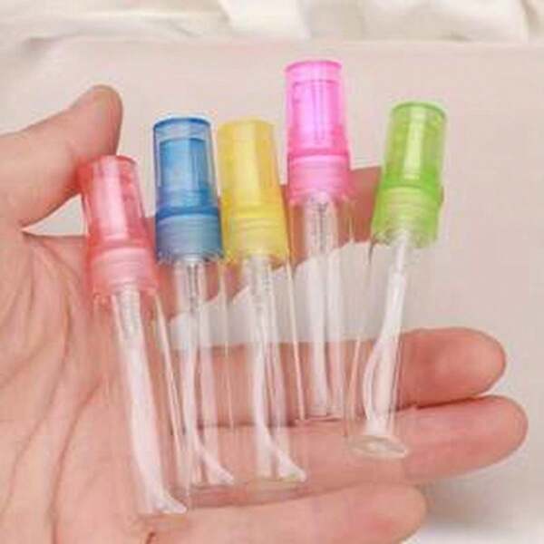 Tragbare Parfüm-Sprühflaschen, 10 Stücke – nachfüllbar, auslaufsichere Kosmetikbehälter, geeignet für unterwegs und zu Hause – hochwertiges Glas, Fassungsvermögen 0,17 oz/0,34 oz