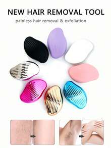Reusable Crystal Leg Hair Remover For Women And Men,Magic Painless Exfoliation Hair Removal Tool,Ladies Epilator Painless Physical Crystal Hair Remover Eraser Glass Hair Remover, Easy Cleaning Hair Removal Tool Depilation,Body Hair Removal Tool, Crystal Glass Callus Shaver Manual Depilation Exfoliator, Magic Leg Hair Eraser For Back Arms Legs ,Hair Products And Accessories For Barber Salon Beauty Travel Essentials(Don't Shave Hair Or Beard)