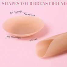 1 Pairs Nipple CoversCake Grippy Seamless Covers, Sticky Adhesive Silicone Nipple Pasties, Reusable Pasty Nipple Covers For Women - 亮色-10厘米/3.94英寸 - 查看 5