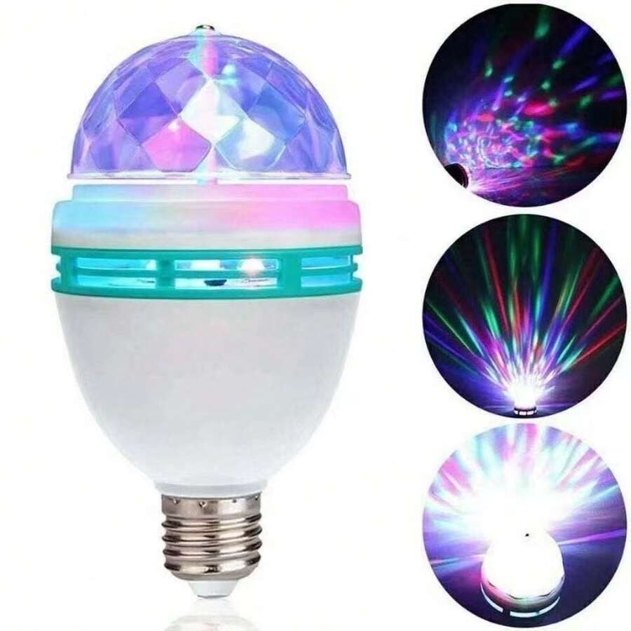 Multicolor Rotating LED Spotlight For Party RGB Decoration Light - White - View 1